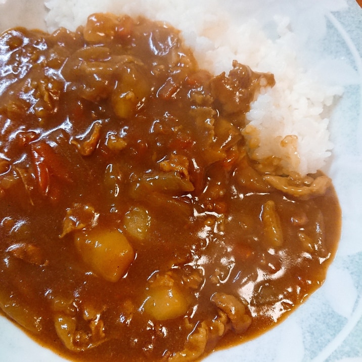 豚しゃぶ肉で基本のカレー